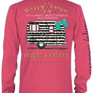 Hot pink simply southern long sleeve